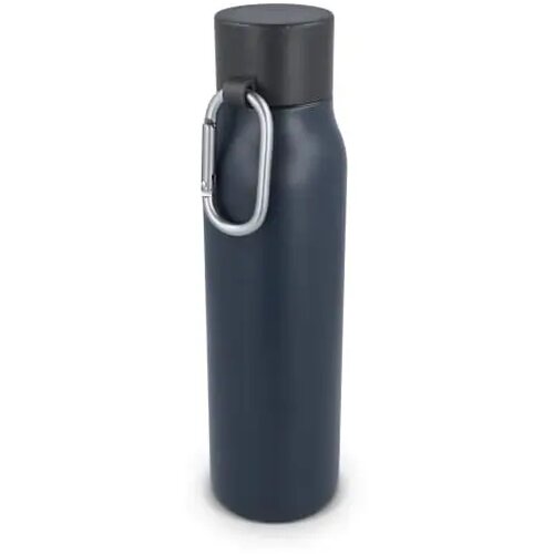 Thermofles matte finish met Caribiner 600ml grijs 600 ml