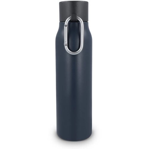 Thermofles matte finish met Caribiner 600ml grijs 600 ml