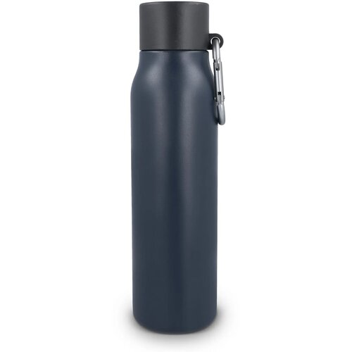 Thermofles matte finish met Caribiner 600ml grijs 600 ml