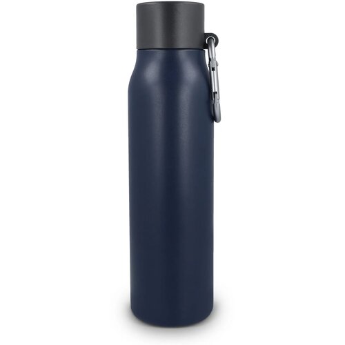 Thermofles matte finish met Caribiner 600ml donkerblauw 600 ml