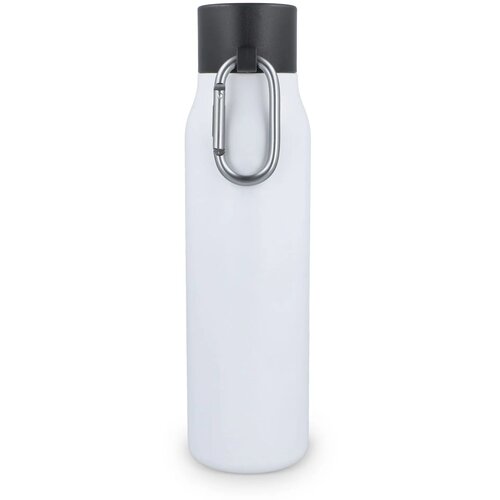 Thermofles matte finish met Caribiner 600ml wit 600 ml