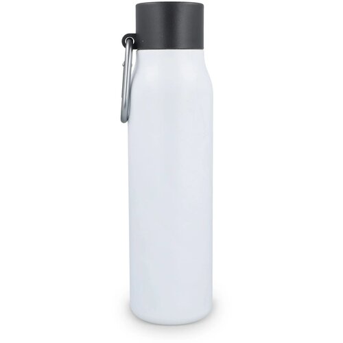 Thermofles matte finish met Caribiner 600ml wit 600 ml